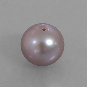 3.52캐럿 천연 회핑크색 진주, 구형 / 볼, 7.85 mm, 불투명체