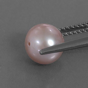 2.94캐럿 천연 실버 핑크 진주, 구형 / 볼, 7.56 mm, 불투명체