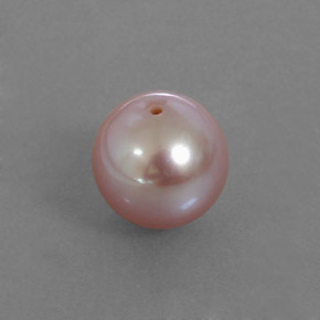 2.88캐럿 천연 실버 핑크 진주, 구형 / 볼, 7.56 mm, 불투명체