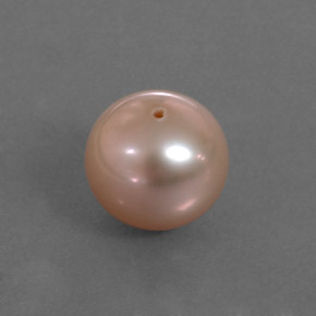 3.21캐럿 천연 크림 핑크 진주, 구형 / 볼, 7.87 mm, 불투명체