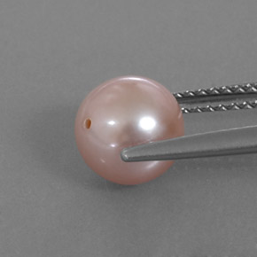 2.85캐럿 천연 크림 핑크 진주, 구 / 공, 불투명체