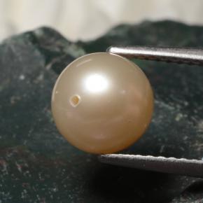 3.43캐럿 천연 실버 핑크 진주, 구형 / 볼, 7.90 mm, 불투명체