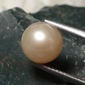 3.43캐럿 천연 실버 핑크 진주, 구형 / 볼, 7.90 mm, 불투명체
