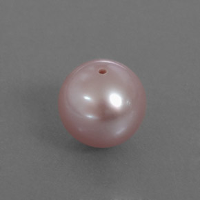 3.11캐럿 천연 실버 핑크 진주, 구형 / 볼, 7.65 mm, 불투명체