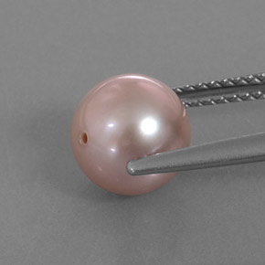 3.37캐럿 천연 미디엄 핑크 진주, 구형 / 볼, 7.90 mm, 불투명체