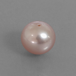 3.05캐럿 천연 실버 핑크 진주, 구형 / 볼, 7.68 mm, 불투명체