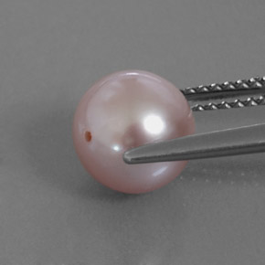 3.53캐럿 천연 실버 핑크 진주, 구 / 공, 불투명체