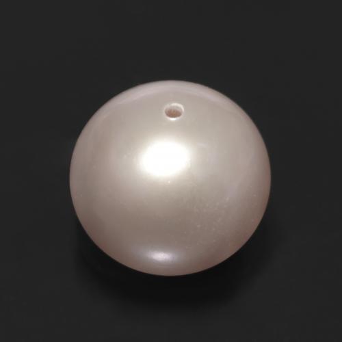 3.31캐럿 천연 오렌지 핑크 진주, 구형 / 볼, 7.78 mm, 불투명체