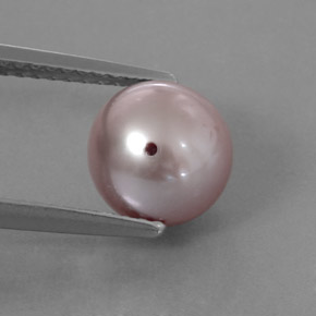 3.32캐럿 천연 회핑크색 진주, 구형 / 볼, 7.85 mm, 불투명체