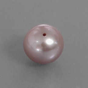 3.32캐럿 천연 회핑크색 진주, 구형 / 볼, 7.85 mm, 불투명체