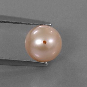 2.91캐럿 천연 크림 핑크 진주, 구형 / 볼, 7.57 mm, 불투명체