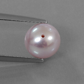 3.05캐럿 천연 실버 핑크 진주, 구형 / 볼, 7.64 mm, 불투명체