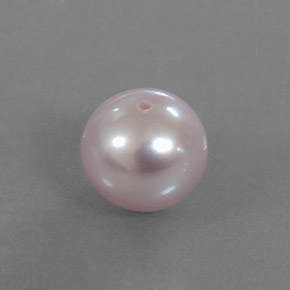 3.05캐럿 천연 실버 핑크 진주, 구형 / 볼, 7.64 mm, 불투명체
