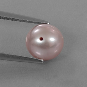 3.08캐럿 천연 실버 핑크 진주, 구형 / 볼, 7.75 mm, 불투명체
