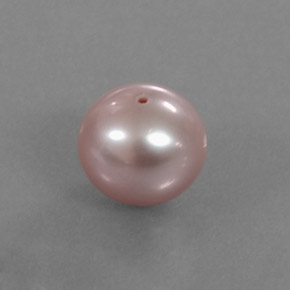 3.08캐럿 천연 실버 핑크 진주, 구형 / 볼, 7.75 mm, 불투명체