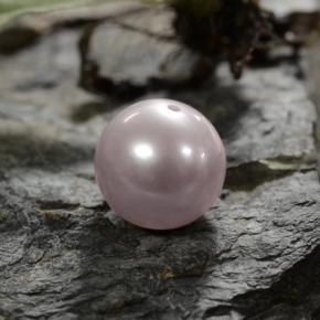 3.13캐럿 천연 핑크 진주, 구형 / 볼, 7.69 mm, 불투명체