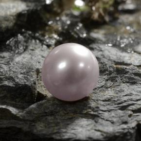 3.13캐럿 천연 핑크 진주, 구형 / 볼, 7.69 mm, 불투명체