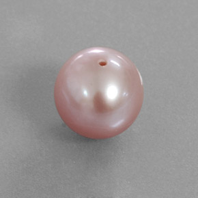 3.47캐럿 천연 실버 핑크 진주, 구형 / 볼, 8.06 mm, 불투명체
