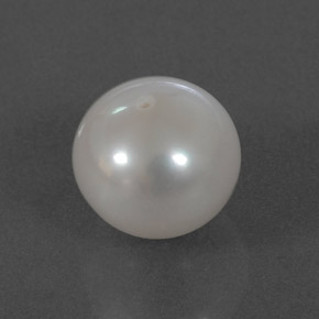 3.95캐럿 천연 실버 화이트 진주, 구형 / 볼, 8.47 mm, 불투명체