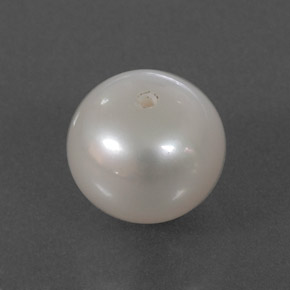 4.24캐럿 천연 실버 화이트 진주, 구형 / 볼, 8.50 mm, 불투명체