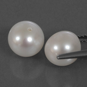 캐럿 천연 크림 진주 보석, 구형 / 볼, 8.56 mm, 불투명체