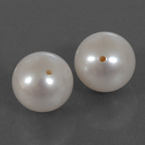 캐럿 천연 실버 화이트 진주 보석, 구형 / 볼, 8.52 mm, 불투명체