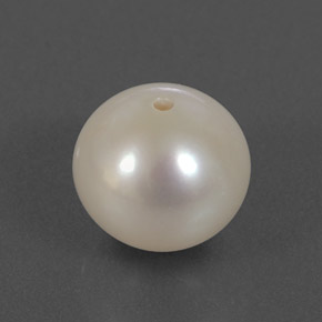 4.00캐럿 천연 실버 화이트 진주, 구형 / 볼, 8.49 mm, 불투명체