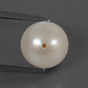 4.00캐럿 천연 실버 화이트 진주, 구형 / 볼, 8.49 mm, 불투명체