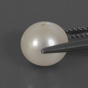 4.00캐럿 천연 실버 화이트 진주, 구형 / 볼, 8.49 mm, 불투명체