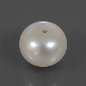 3.95캐럿 천연 실버 화이트 진주, 구형 / 볼, 8.57 mm, 불투명체