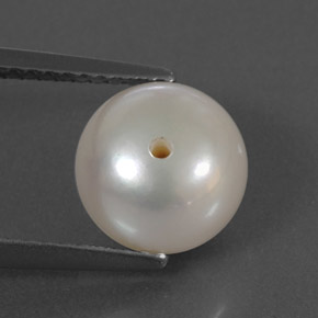 3.95캐럿 천연 실버 화이트 진주, 구형 / 볼, 8.57 mm, 불투명체