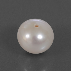 3.35캐럿 천연 실버 화이트 진주, 구형 / 볼, 8.10 mm, 불투명체