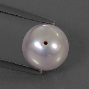 3.03캐럿 천연 실버 핑크 진주, 구형 / 볼, 7.53 mm, 불투명체