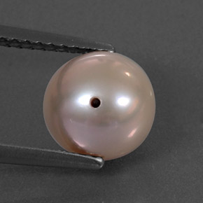 3.36캐럿 천연 크림 핑크 진주, 구형 / 볼, 7.70 mm, 불투명체