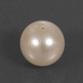 3.34캐럿 천연 크림 핑크 진주, 구형 / 볼, 7.79 mm, 불투명체