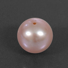 2.99캐럿 천연 실버 핑크 진주, 구형 / 볼, 7.57 mm, 불투명체