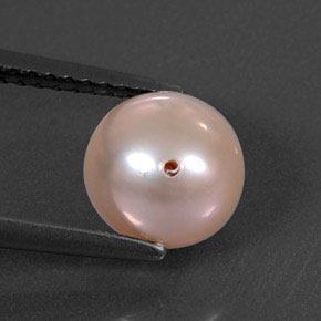 2.69캐럿 천연 크림 핑크 진주, 구형 / 볼, 7.24 mm, 불투명체