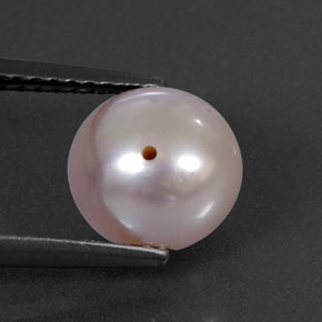 3.36캐럿 천연 실버 핑크 진주, 구형 / 볼, 7.75 mm, 불투명체