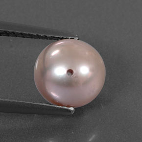 3.07캐럿 천연 실버 핑크 진주, 구형 / 볼, 7.70 mm, 불투명체
