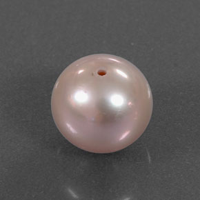 3.07캐럿 천연 실버 핑크 진주, 구형 / 볼, 7.70 mm, 불투명체
