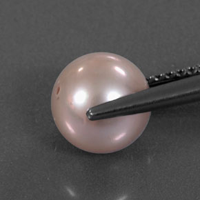 3.07캐럿 천연 실버 핑크 진주, 구형 / 볼, 7.70 mm, 불투명체