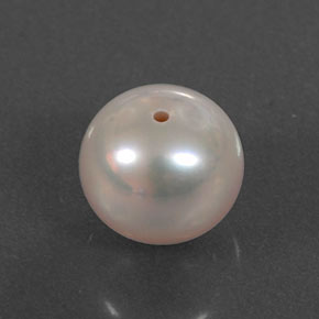3.22캐럿 천연 실버 핑크 진주, 구형 / 볼, 7.68 mm, 불투명체