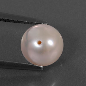 2.92캐럿 천연 실버 핑크 진주, 구형 / 볼, 7.57 mm, 불투명체