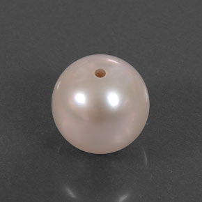2.92캐럿 천연 실버 핑크 진주, 구형 / 볼, 7.57 mm, 불투명체