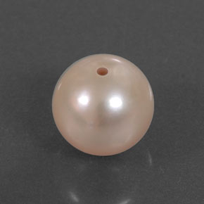 2.94캐럿 천연 크림 핑크 진주, 구형 / 볼, 7.54 mm, 불투명체