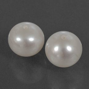 캐럿 천연 실버 화이트 진주 보석, 구형 / 볼, 8.32 mm, 불투명체
