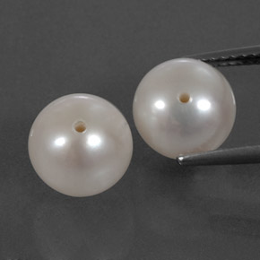 캐럿 천연 실버 화이트 진주 보석, 구형 / 볼, 8.42 mm, 불투명체