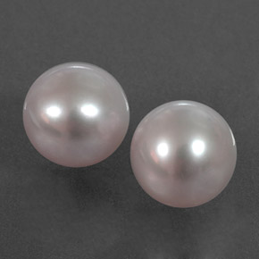 캐럿 천연 실버 핑크 진주 보석, 구형 / 볼, 7.12 mm, 불투명체