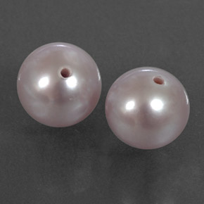 5.51캐럿 천연 실버 핑크 진주 보석, 구형 / 볼, 7.42 mm, 불투명체