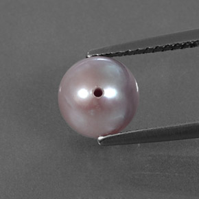 2.58캐럿 천연 실버 핑크 진주, 구형 / 볼, 7.16 mm, 불투명체